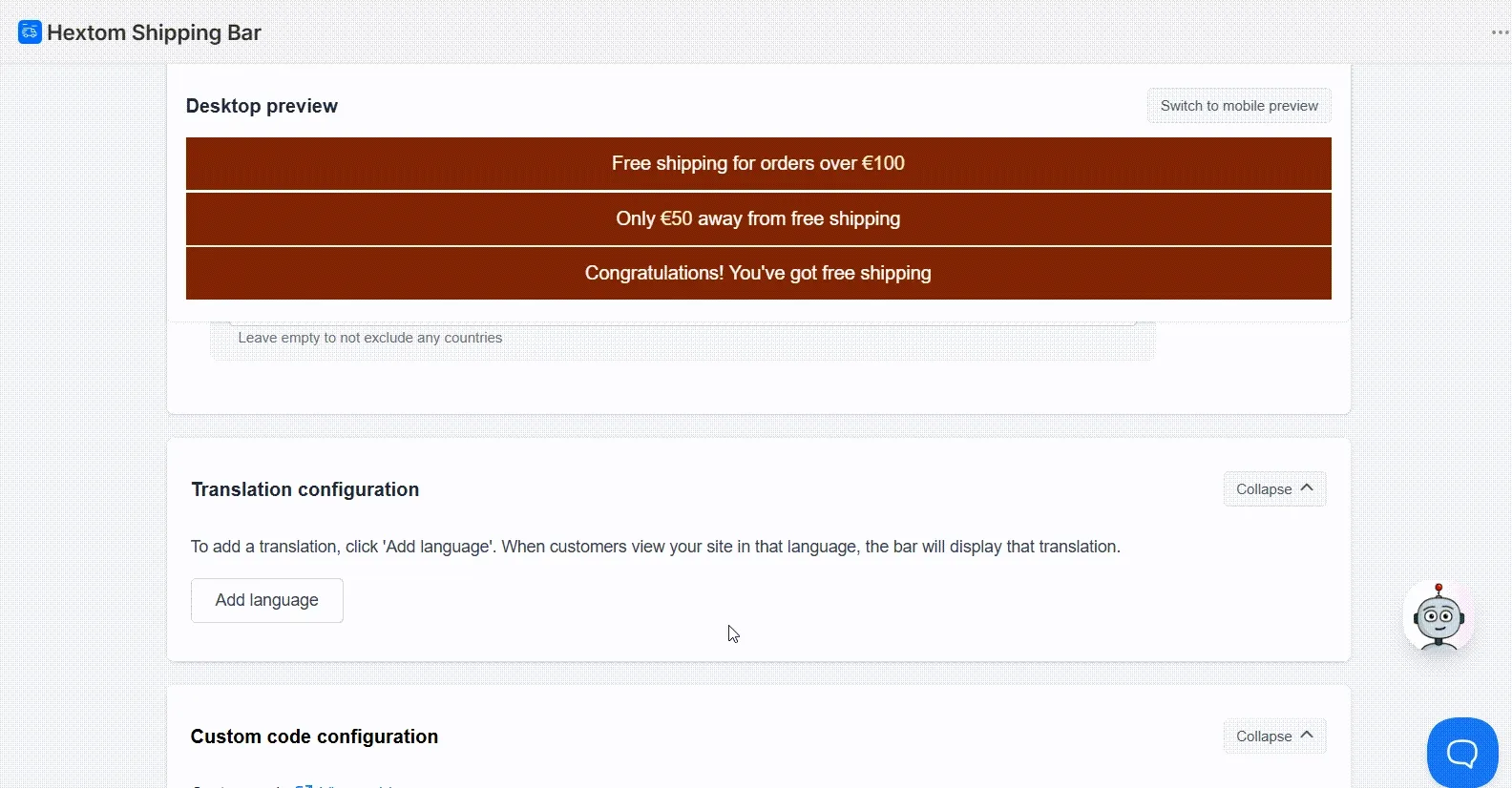 Animation showing how to click Add language and select a language from the dropdown